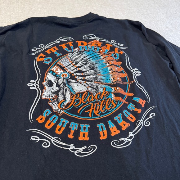 Gildan Other - Sturgis Black Hills South Dakota Skull Long Sleeve T Shirt Mens XL Bikecore